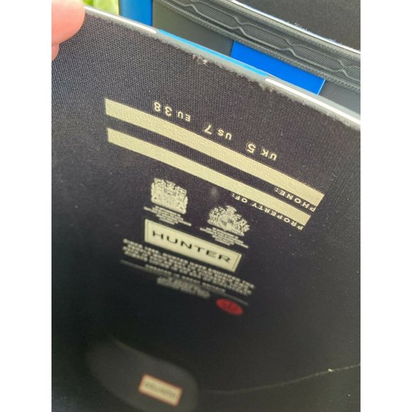 (Sold) Hunter Original Tall Gingham Waterproof Rai - Picture 10 of 11